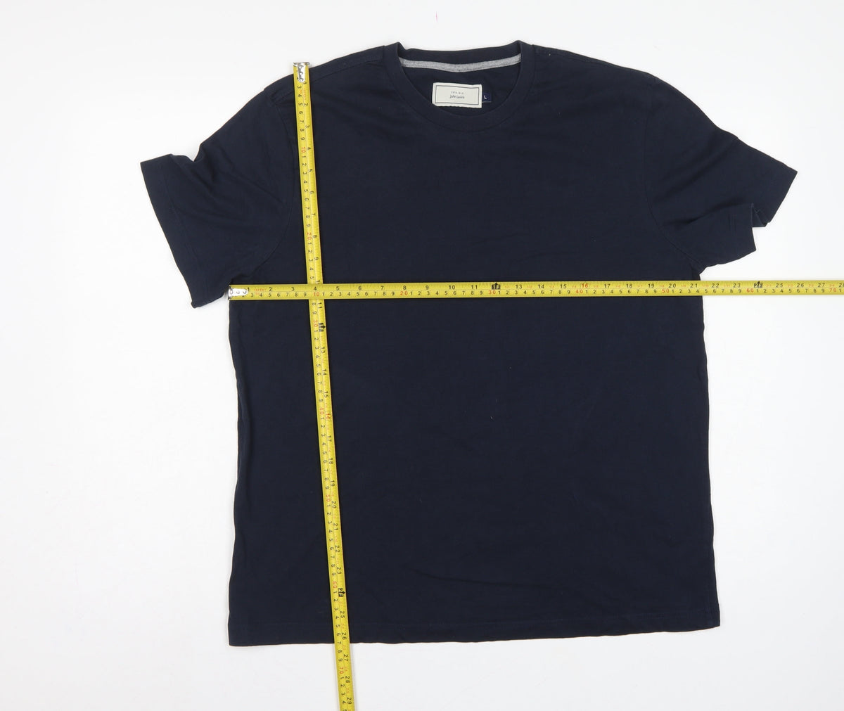 John Lewis Men’s Navy Blue L Cotton Crew Neck Short Sleeve T-Shirt