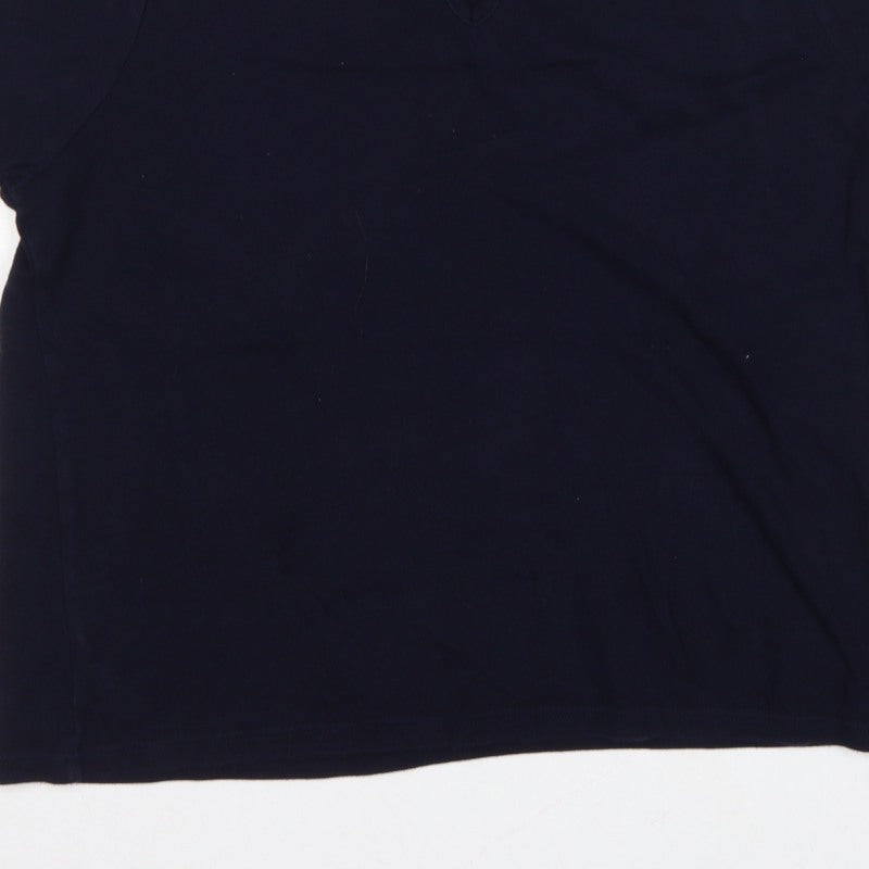 EWM Pure Classics Women’s Blue Size 20 Basic Cotton Keyhole T-Shirt