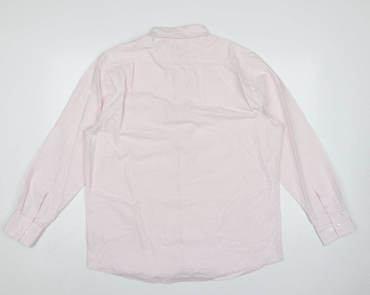Debenhams The Collection Men’s Pink Stripe 16.5 Classic Fit Dress Shirt