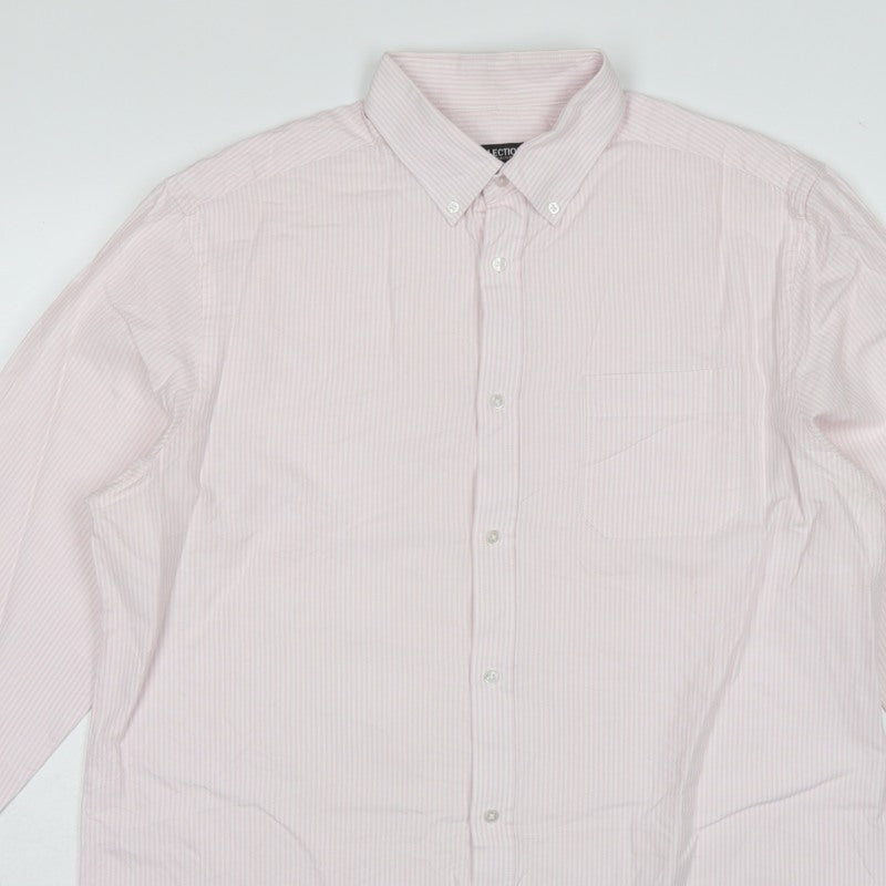 Debenhams The Collection Men’s Pink Stripe 16.5 Classic Fit Dress Shirt