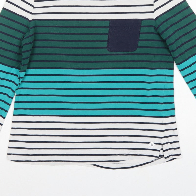 Barbour Women Multicoloured UK 12 Striped Basic Jersey Long Sleeve T-Shirt
