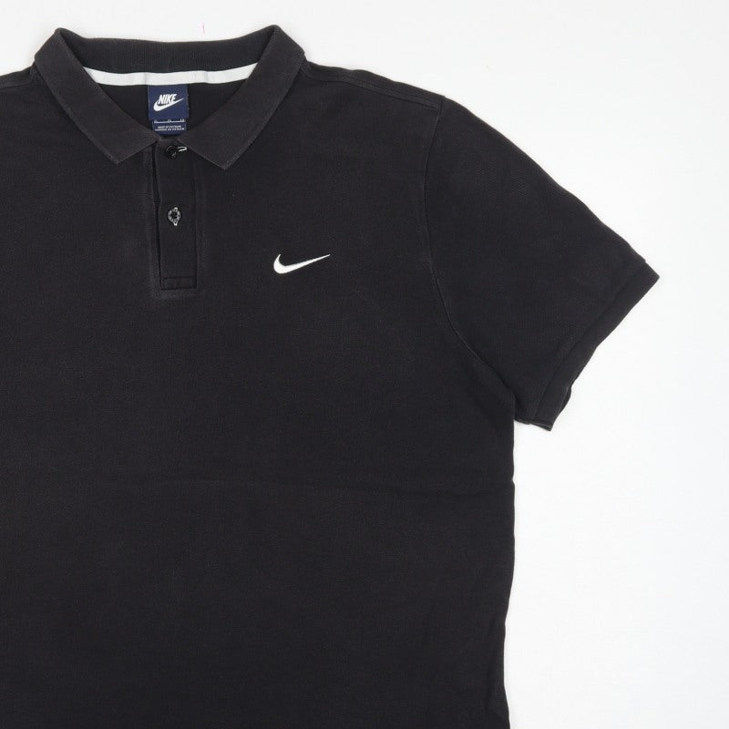 Nike Men’s Black XL Cotton Short Sleeve Logo Golf Polo Shirt