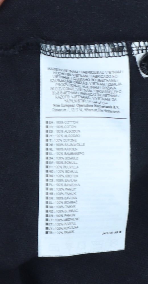 Nike Men’s Black XL Cotton Short Sleeve Logo Golf Polo Shirt