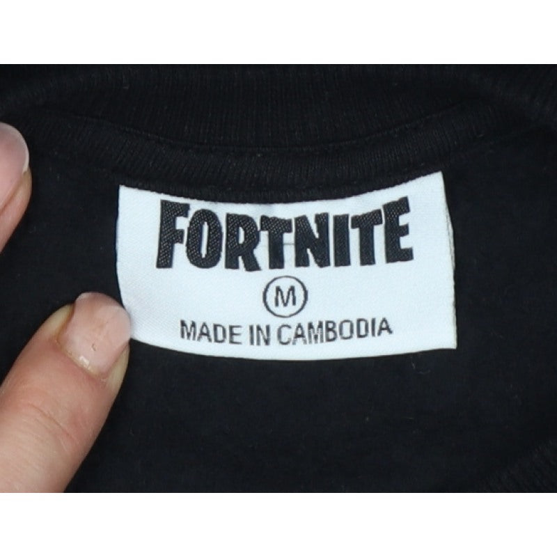 Fortnite Boys Black M Pullover Sweatshirt Graphic Print Long Sleeve
