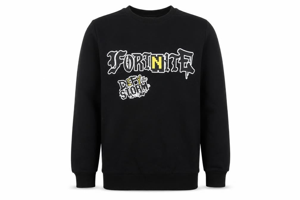 Fortnite Boys Black M Pullover Sweatshirt Graphic Print Long Sleeve