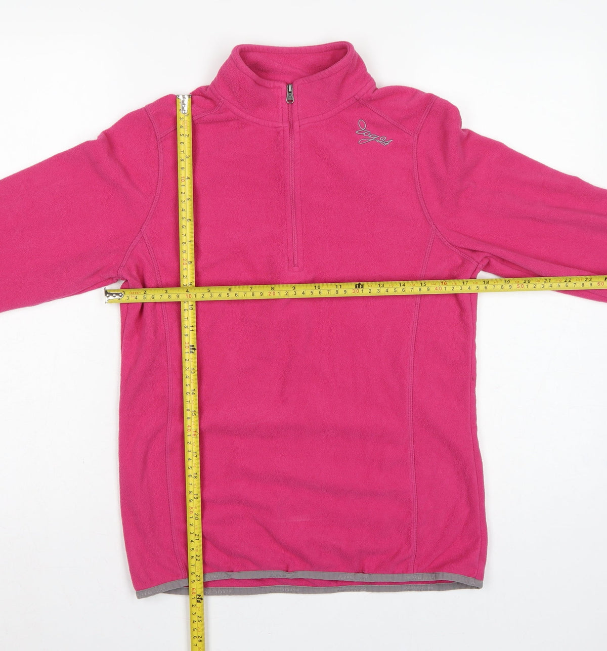 Tog24 Women's Pink UK 10-12 Pullover 1/4 Zip Fleece Sweatshirt
