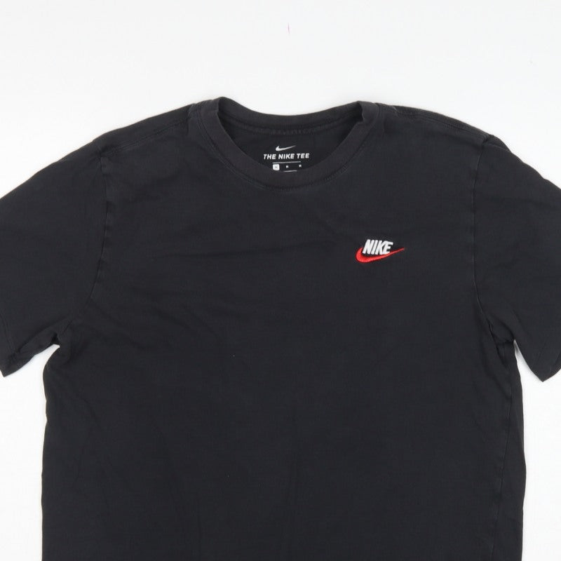 Nike Men’s Black M Crew Neck Cotton Logo Short Sleeve T-Shirt
