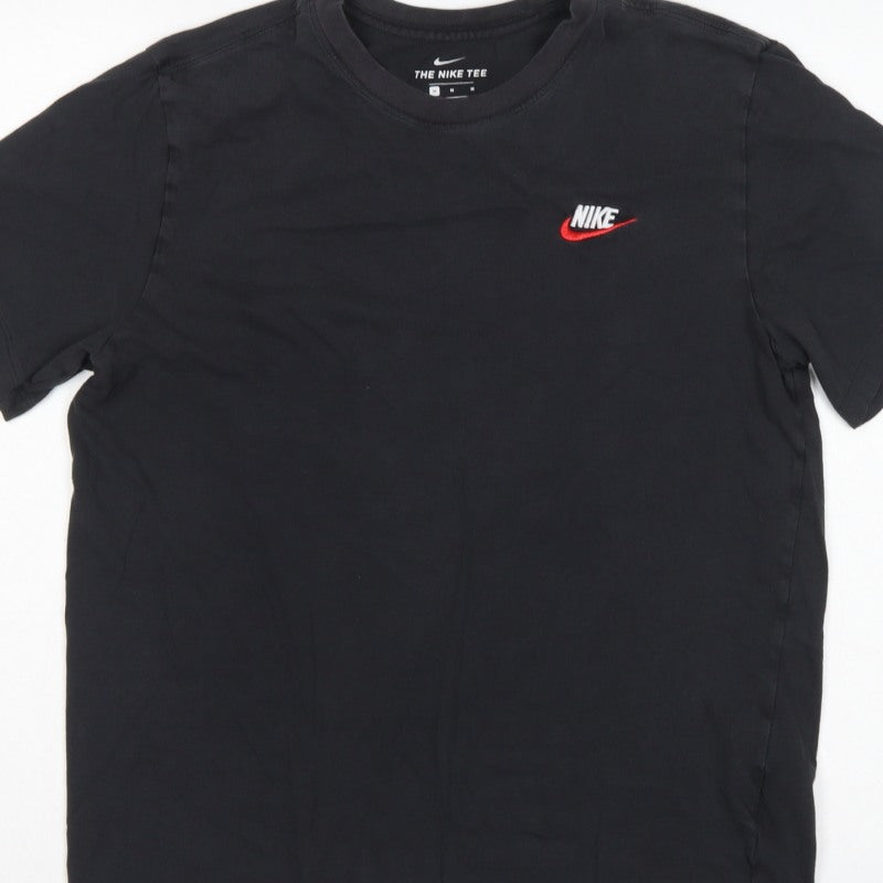 Nike Men’s Black M Crew Neck Cotton Logo Short Sleeve T-Shirt