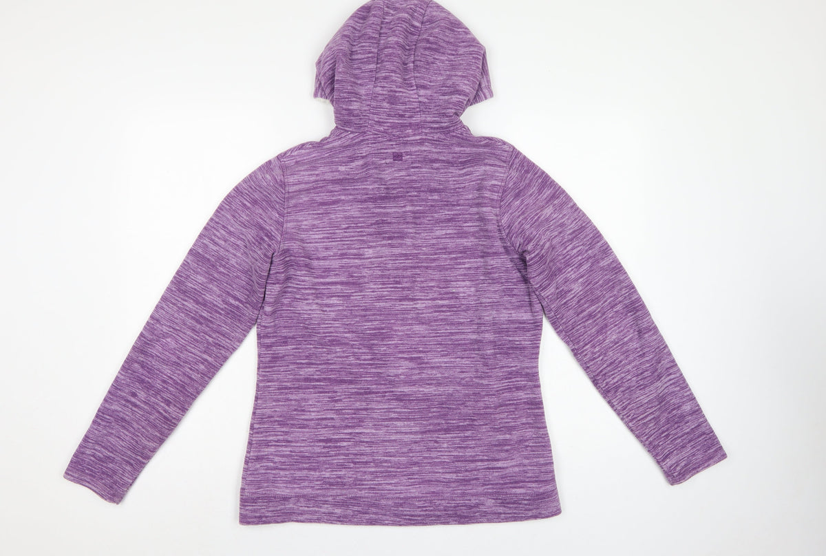 Mountain Warehouse Women’s Purple Fleece Hooded Jacket UK 12 Full Zip