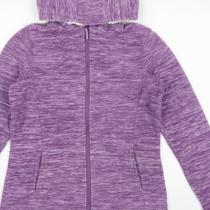 Mountain Warehouse Women’s Purple Fleece Hooded Jacket UK 12 Full Zip