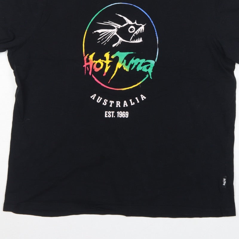 Hot Tuna Men's Black XL Fish Graphic Surfwear Australia T-Shirt