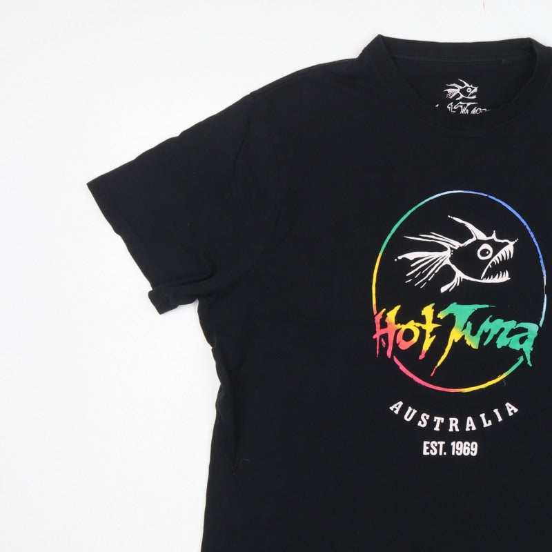 Hot Tuna Men's Black XL Fish Graphic Surfwear Australia T-Shirt