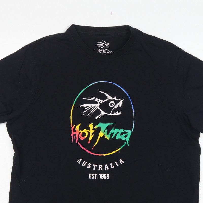 Hot Tuna Men's Black XL Fish Graphic Surfwear Australia T-Shirt
