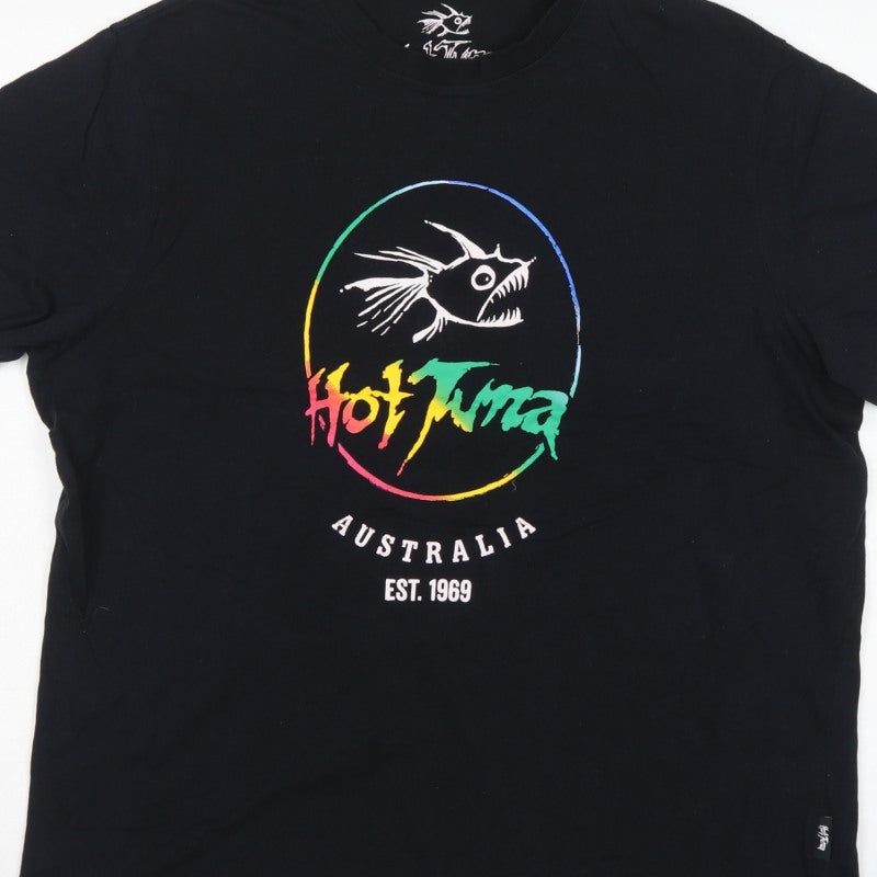 Hot Tuna Men's Black XL Fish Graphic Surfwear Australia T-Shirt