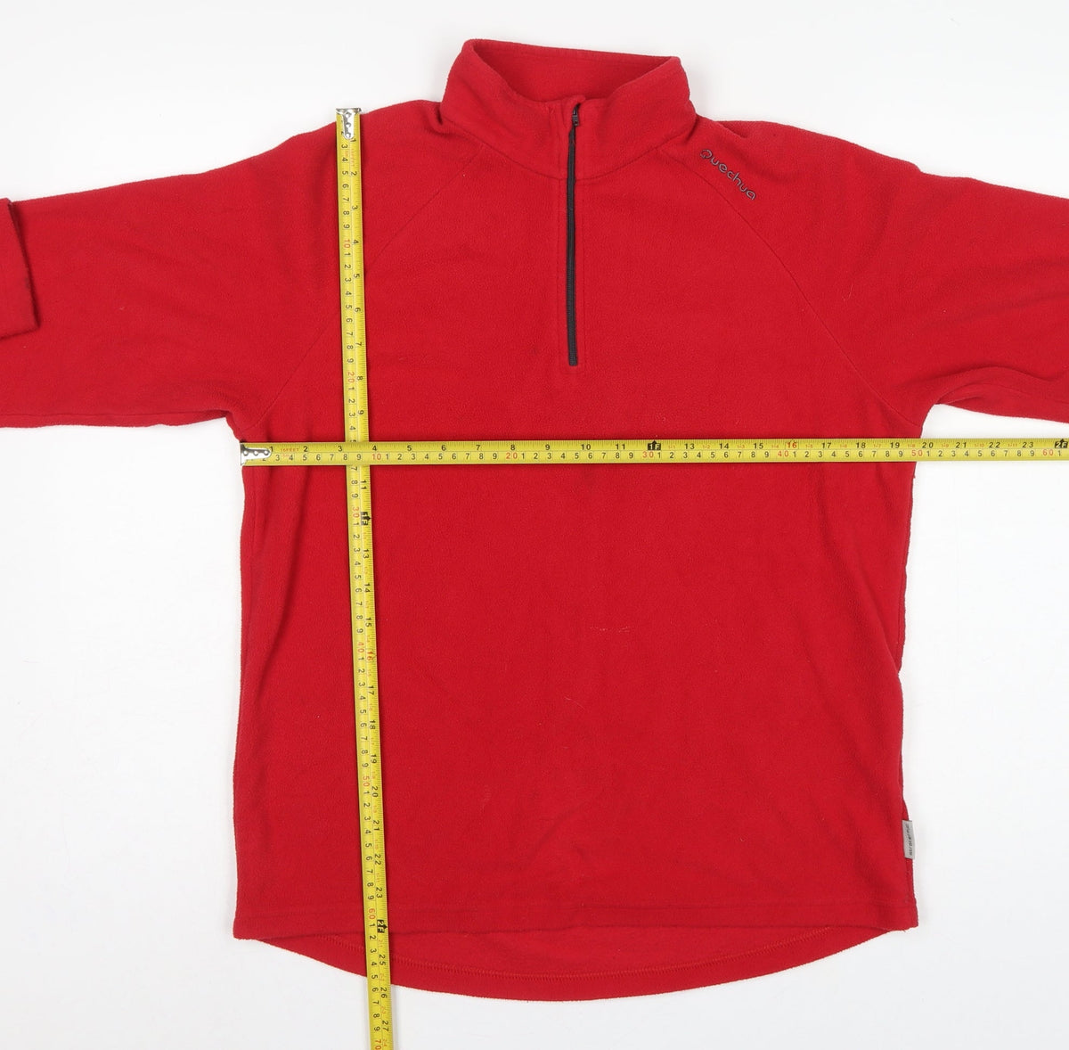 Quechua Women's Red S Fleece 1/4 Zip Pullover Sweatshirt Hiking