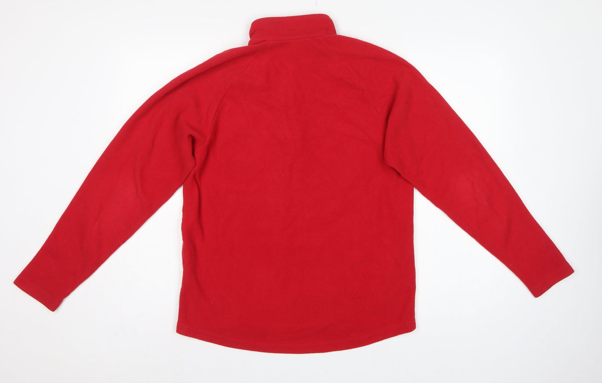 Quechua Women's Red S Fleece 1/4 Zip Pullover Sweatshirt Hiking