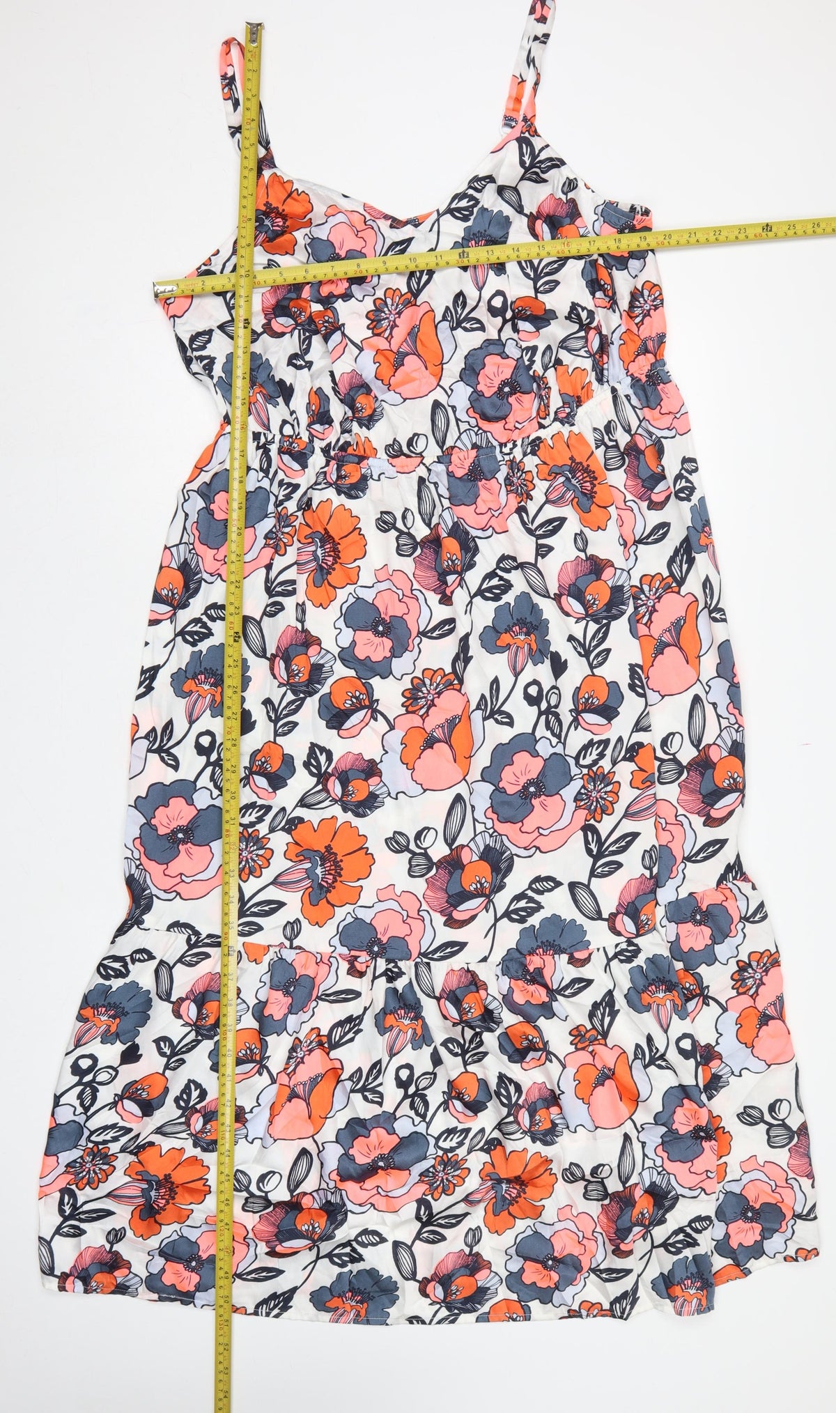 Marks and Spencer Women Multicoloured Floral Maxi Dress UK 20 Ruffle