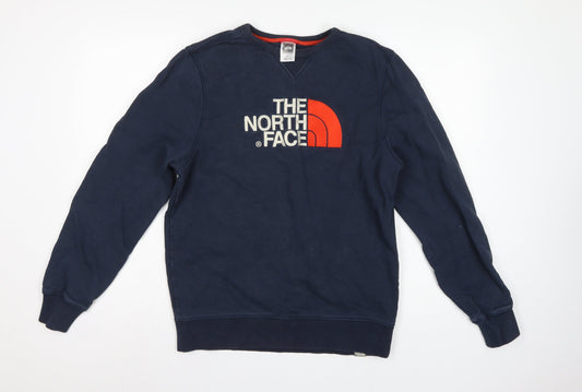The North Face Men’s Blue M Pullover Crew Neck Logo Sweatshirt
