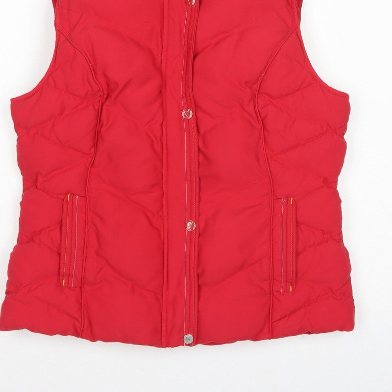 Per Una Women’s Red M Padded Quilted Water Resistant Waistcoat