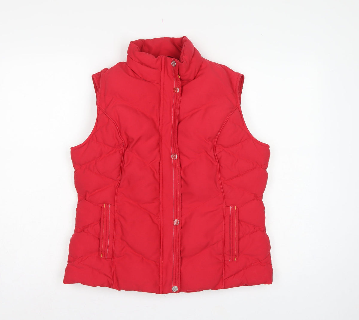 Per Una Women’s Red M Padded Quilted Water Resistant Waistcoat