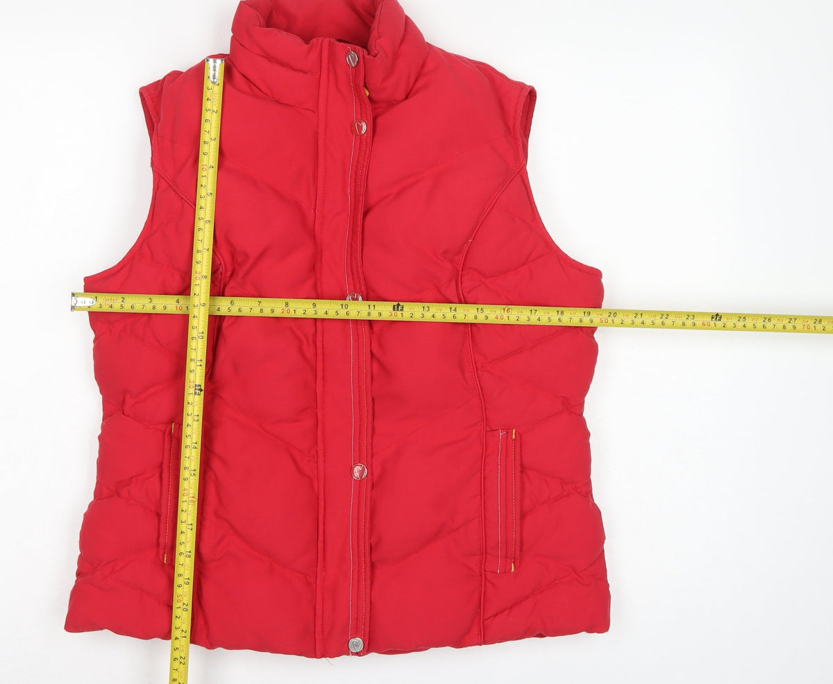 Per Una Women’s Red M Padded Quilted Water Resistant Waistcoat