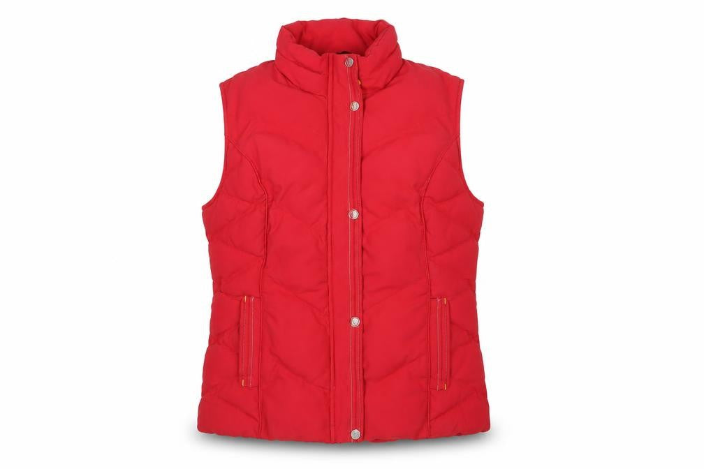 Per Una Women’s Red M Padded Quilted Water Resistant Waistcoat