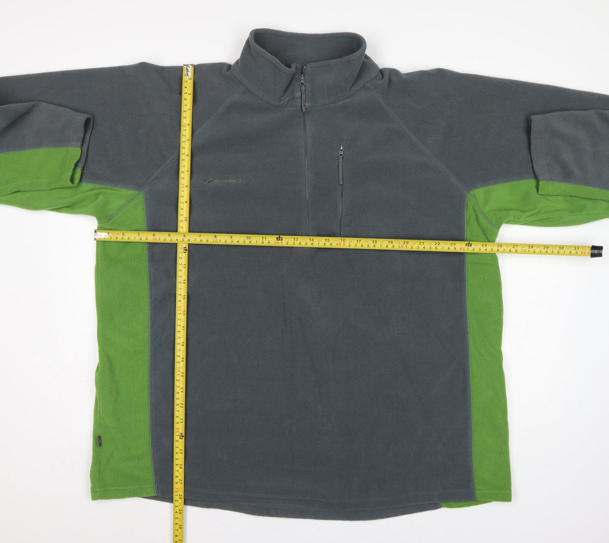 Mountainlife Men’s Grey Green 2XL 1/4 Zip Fleece Pullover Outdoor