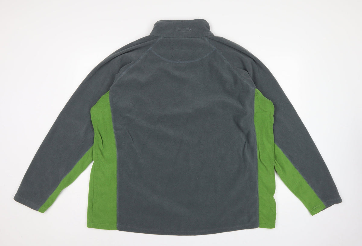 Mountainlife Men’s Grey Green 2XL 1/4 Zip Fleece Pullover Outdoor
