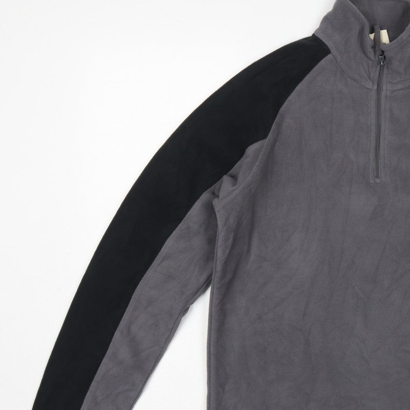 Mountain Warehouse Men’s Grey Black S 1/4 Zip Fleece Sweatshirt