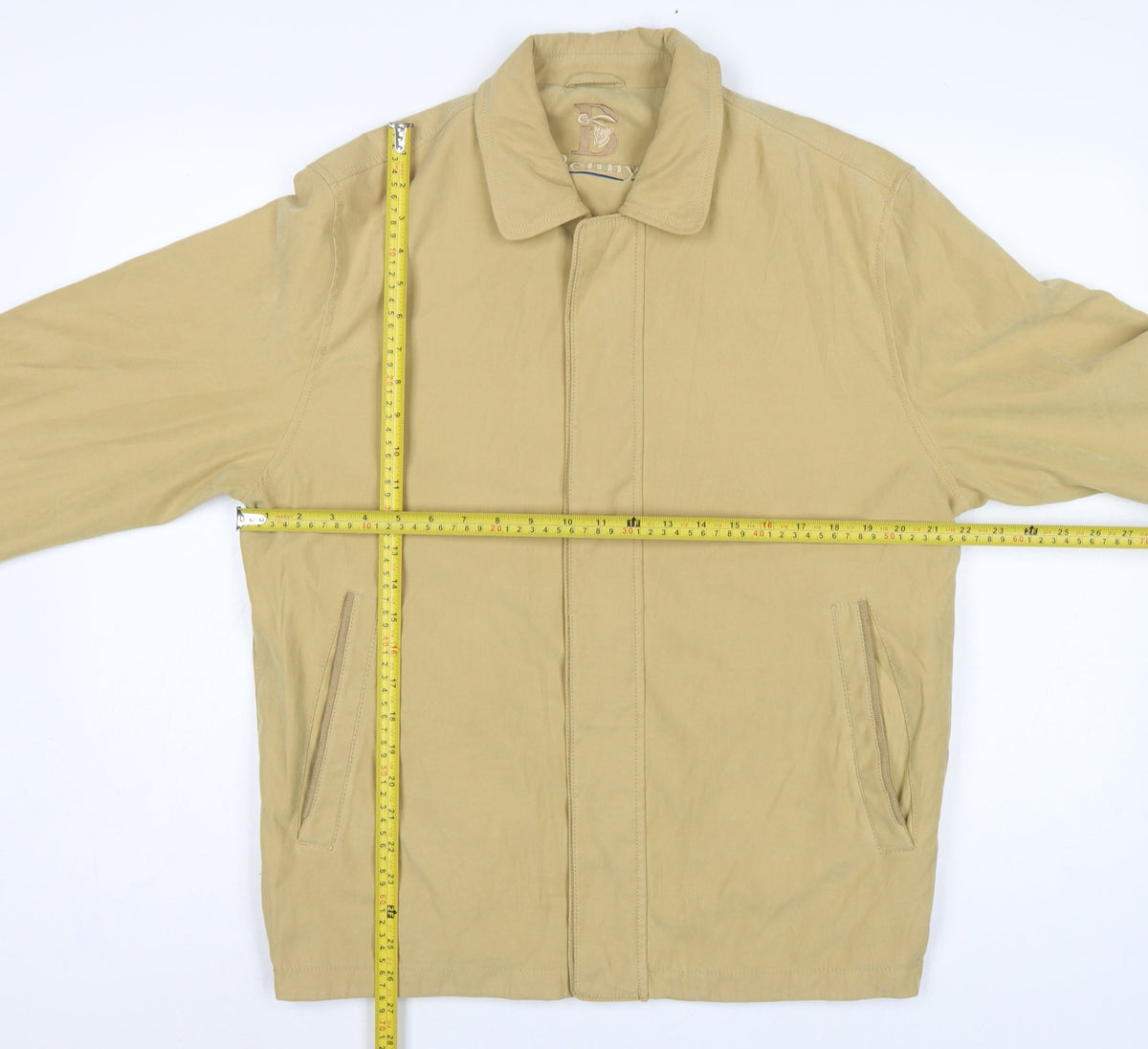 Benny Men's Beige UK 40 Basic Jacket Full Zip Teflon Microfibre