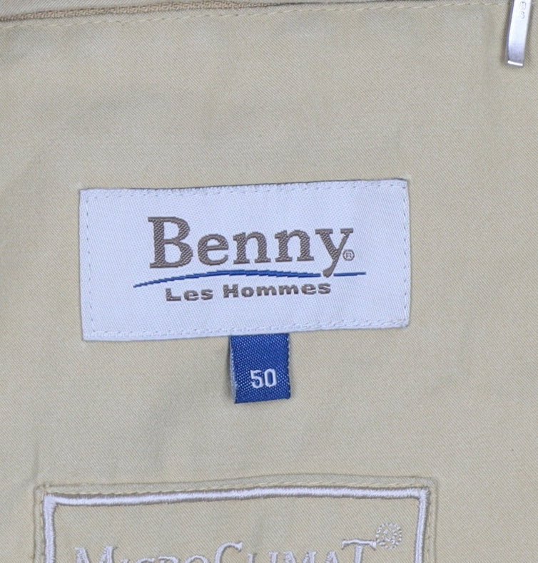 Benny Men's Beige UK 40 Basic Jacket Full Zip Teflon Microfibre