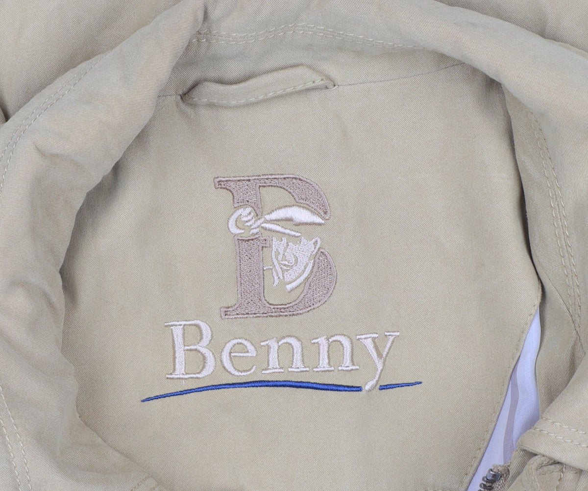 Benny Men's Beige UK 40 Basic Jacket Full Zip Teflon Microfibre