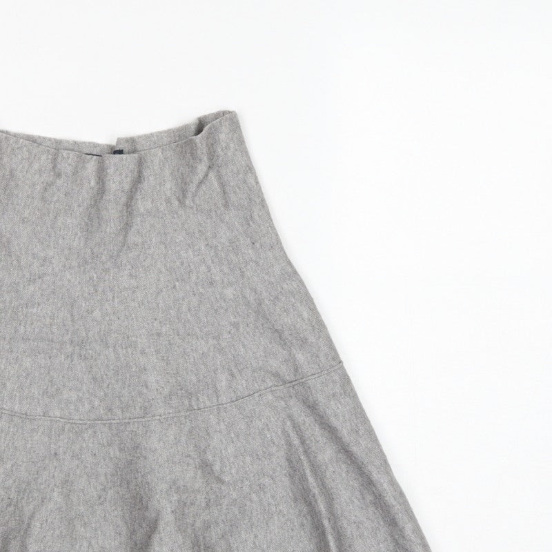 Zara Women Grey M A-Line Flare Short Knit Skirt