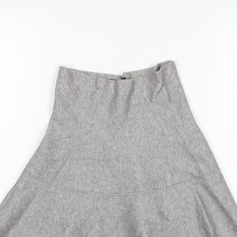 Zara Women Grey M A-Line Flare Short Knit Skirt