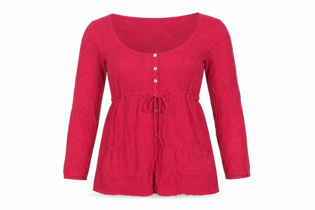 White Stuff Women’s Pink Size 10 Long Sleeve Button Cardigan Linen Cotton