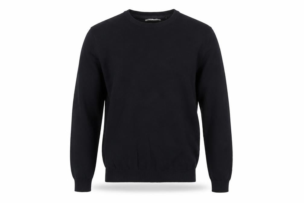 Jack & Jones Men’s Black Size S Crew Neck Cotton Knit Pullover Jumper