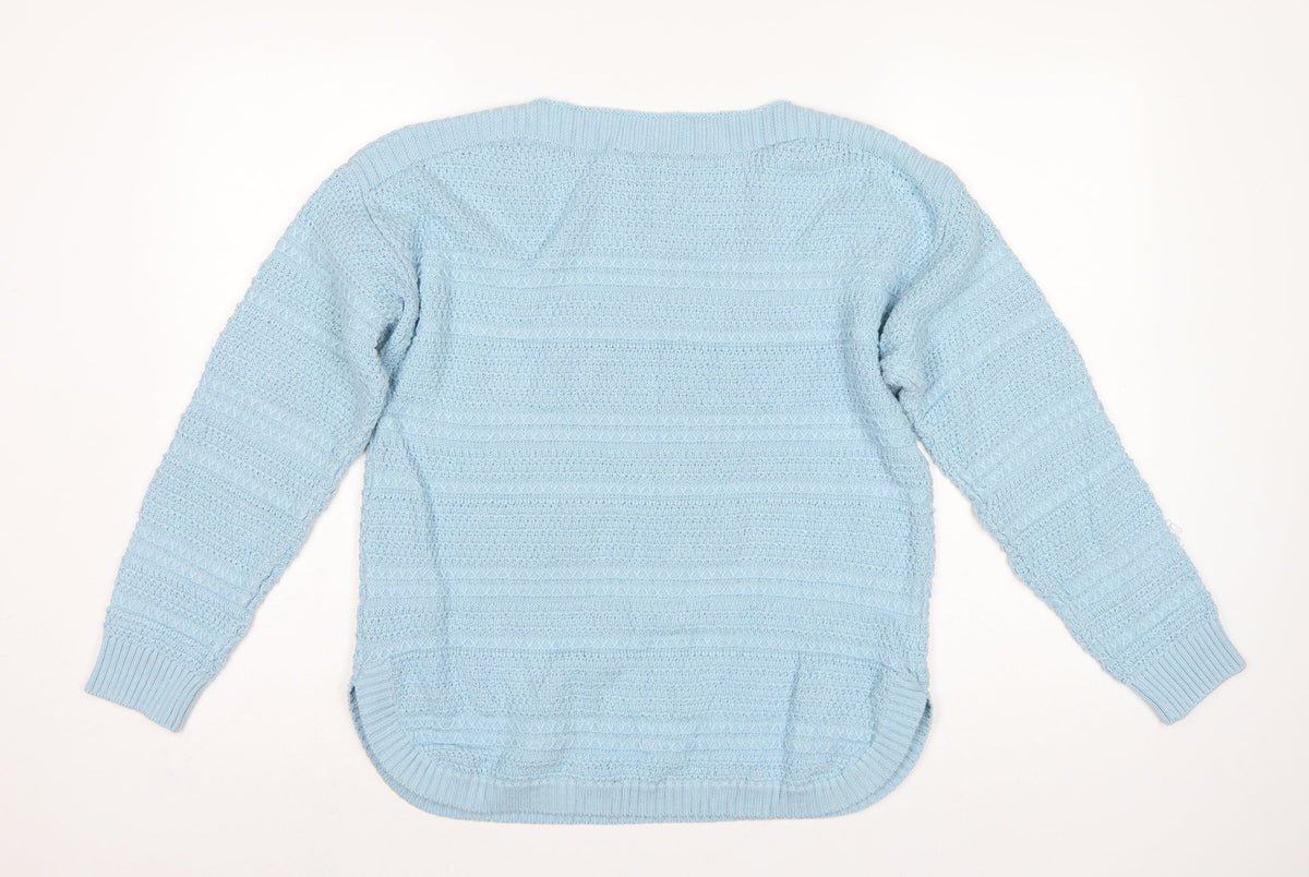 Crew Clothing Company Women Blue UK 14 Crew Neck Knit Pullover Jumper