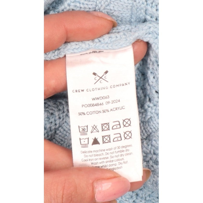 Crew Clothing Company Women Blue UK 14 Crew Neck Knit Pullover Jumper