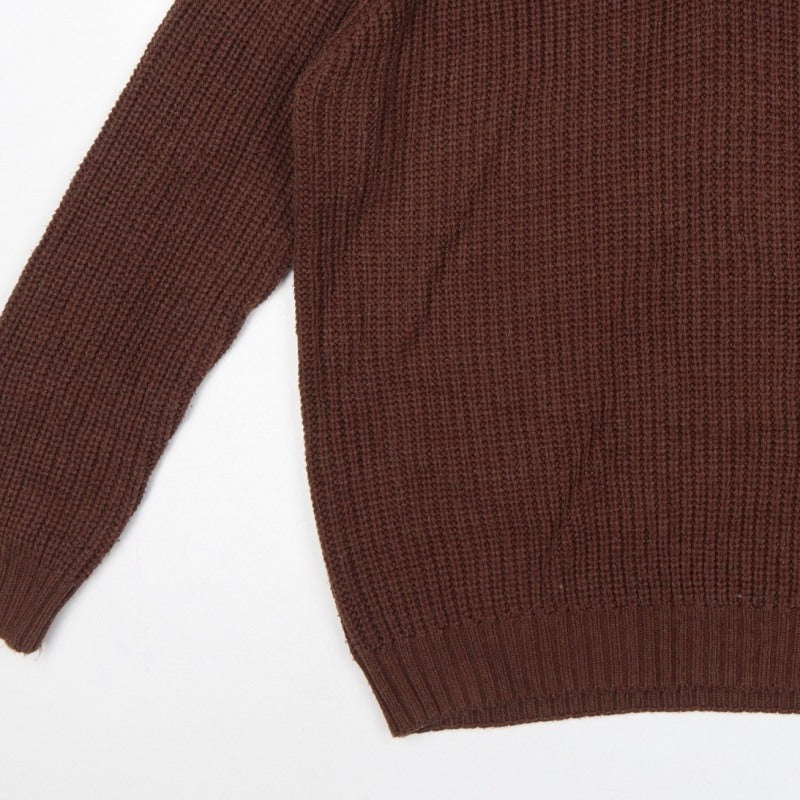Additional view of P.G. Field Men’s Brown L V-Neck Chunky Knit Acrylic jumper