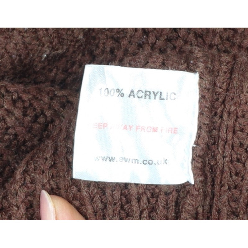 Additional view of P.G. Field Men’s Brown L V-Neck Chunky Knit Acrylic jumper