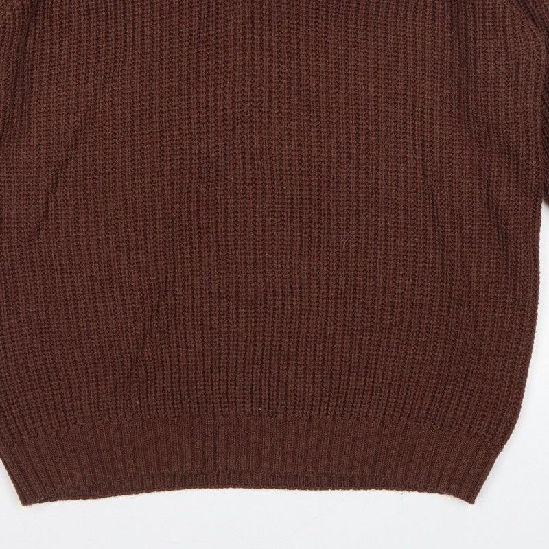 Additional view of P.G. Field Men’s Brown L V-Neck Chunky Knit Acrylic jumper