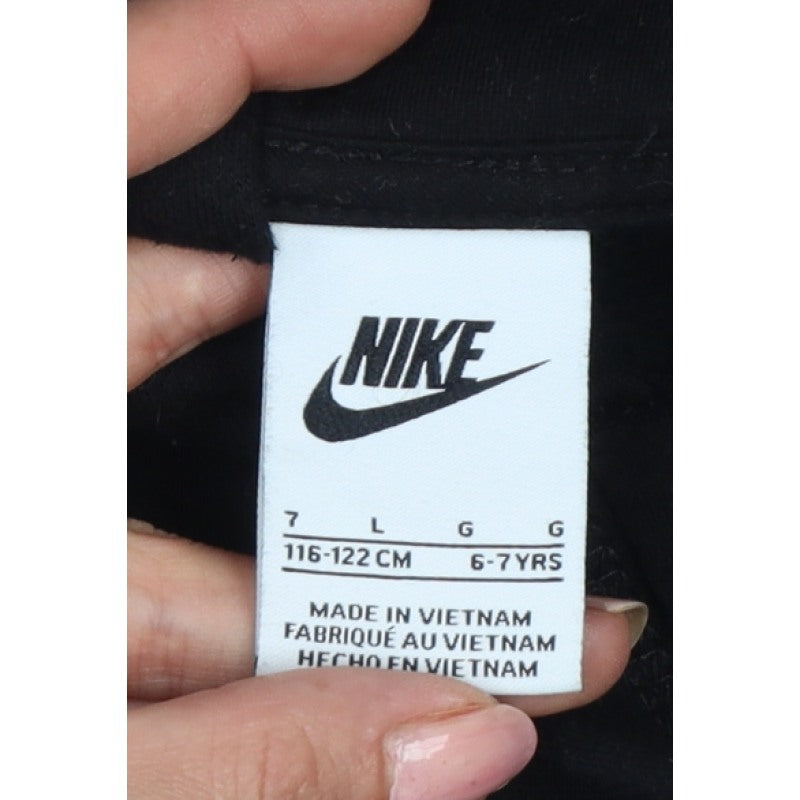 Nike Boys Black 6-7 Years Pullover Hoodie Logo Fleece