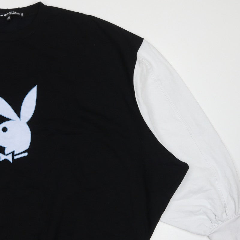 Missguided x Playboy Women’s Black UK 18 Pullover Graphic Sweatshirt