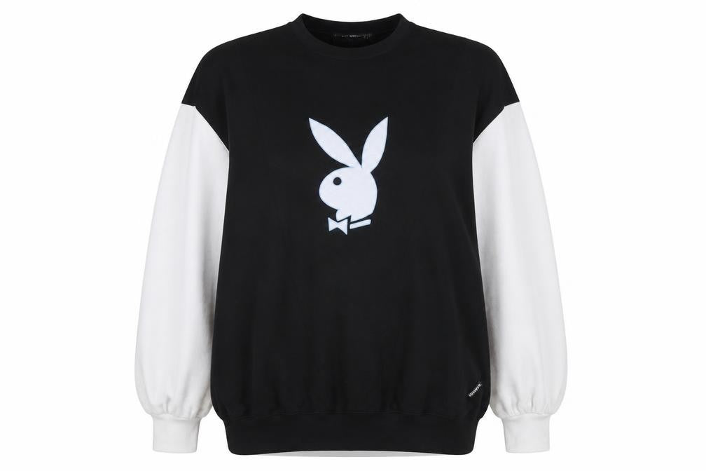 Missguided x Playboy Women’s Black UK 18 Pullover Graphic Sweatshirt