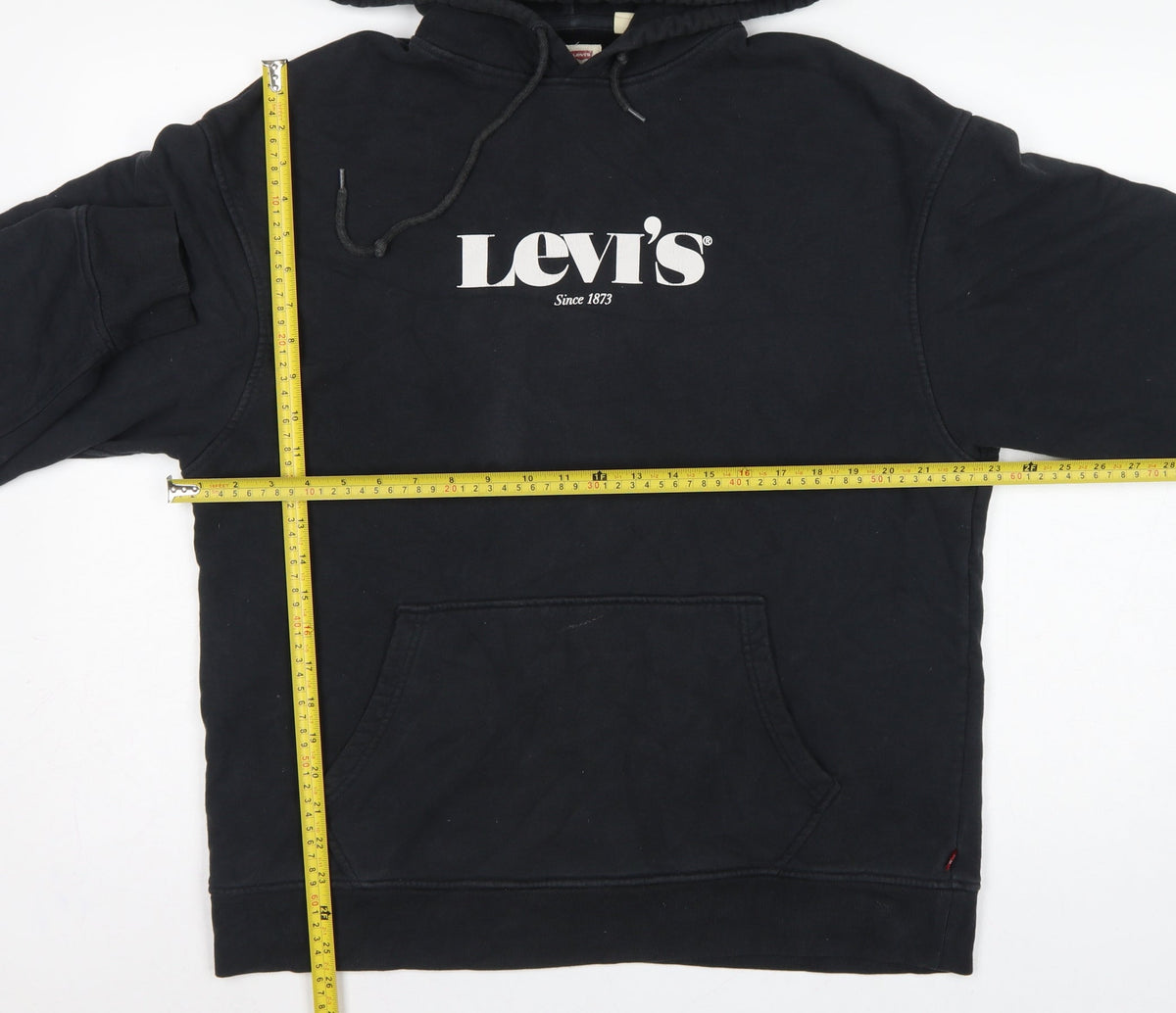 Levi's Men's Black M Relaxed Pullover Logo Cotton Hoodie