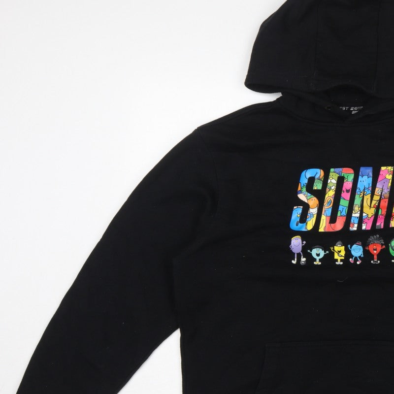 Additional view of SOMN Men’s Black L Pullover Hoodie Mr Men Little Miss Graphic Print