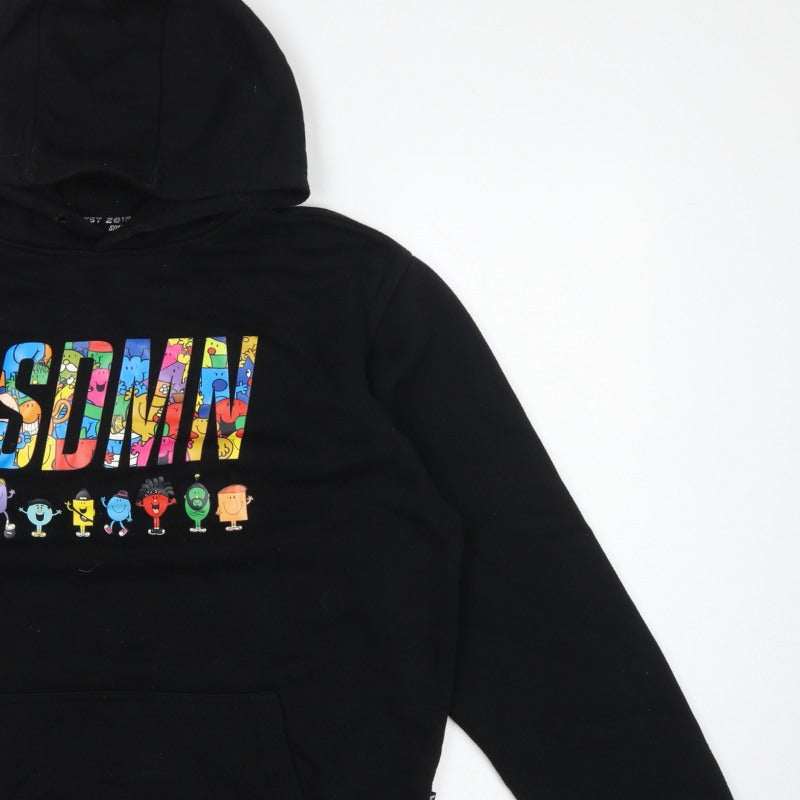 Additional view of SOMN Men’s Black L Pullover Hoodie Mr Men Little Miss Graphic Print