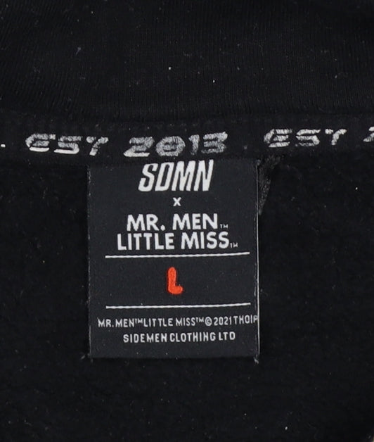 Additional view of SOMN Men’s Black L Pullover Hoodie Mr Men Little Miss Graphic Print