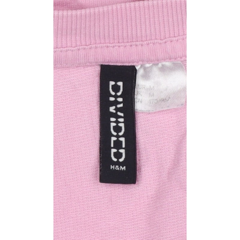 Divided H&M Women’s Pink Colourblock Crew Neck Pullover Sweatshirt UK 14 M