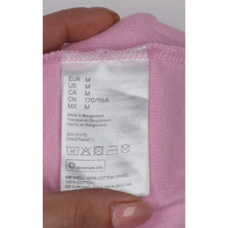 Divided H&M Women’s Pink Colourblock Crew Neck Pullover Sweatshirt UK 14 M